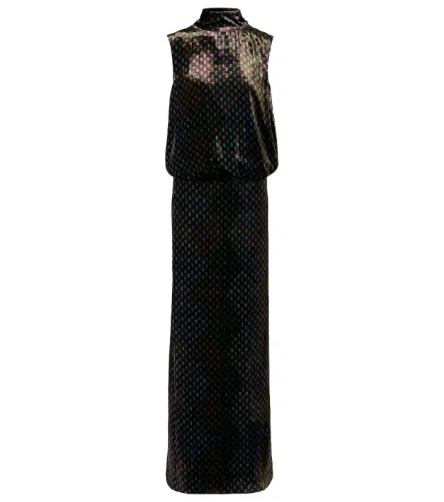 Dries Van Noten Printed satin maxi dress