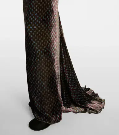 Dries Van Noten Printed satin maxi skirt | Thumbnail 2