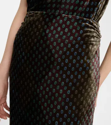 Dries Van Noten Printed satin maxi skirt | Thumbnail 4