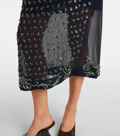 Dries Van Noten Embellished midi skirt | Thumbnail 3