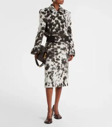 Dries Van Noten Printed wool-blend midi skirt | Thumbnail 2