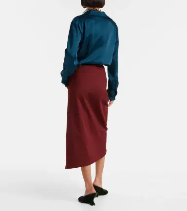 Dries Van Noten Ruffled cotton midi skirt | Thumbnail 2