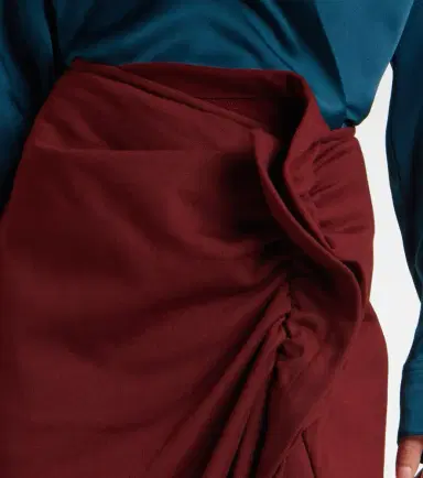 Dries Van Noten Ruffled cotton midi skirt | Thumbnail 3