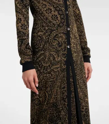 Etro Paisley wool-blend lamé cardigan | Thumbnail 4