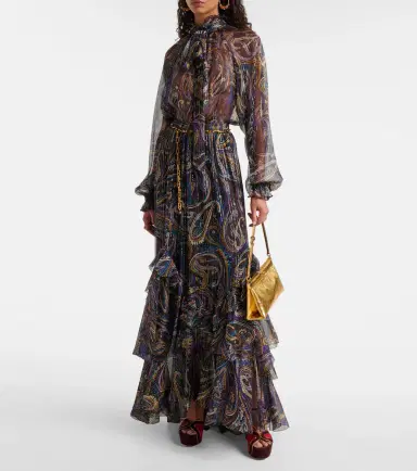Etro Paisley silk-blend blouse | Thumbnail 6