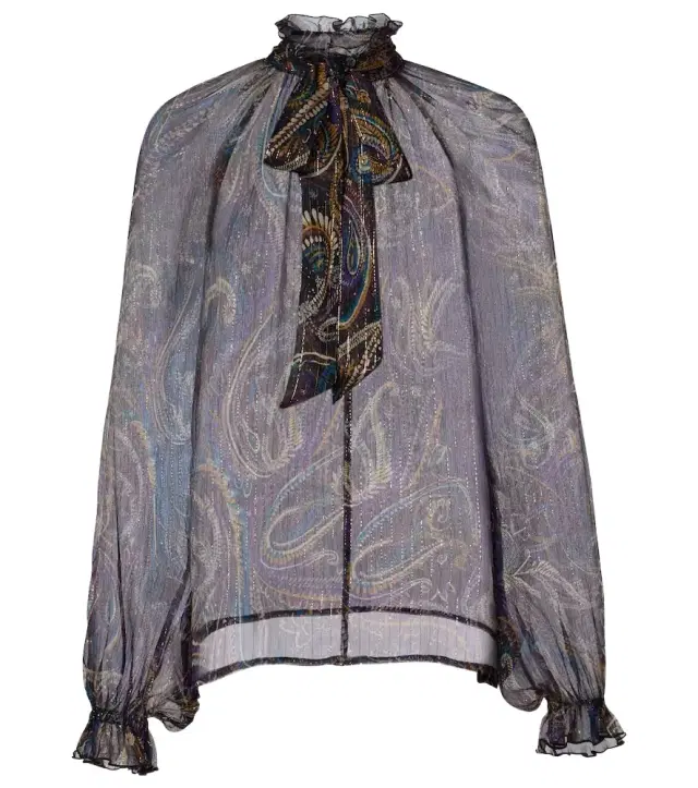 Etro Paisley silk-blend blouse