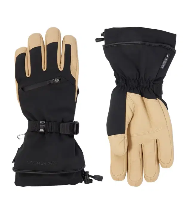 Bogner x 007 Adriano leather-trimmed ski gloves