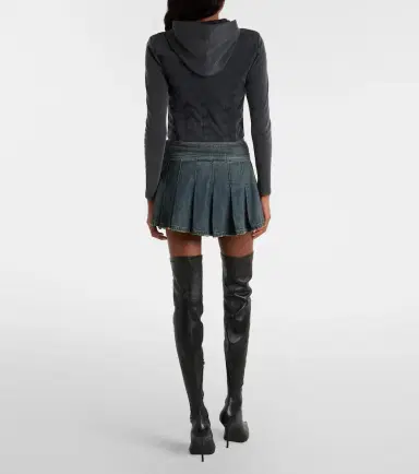 Balenciaga Pleated denim miniskirt | Thumbnail 4 Balenciaga Pleated denim miniskirt | Thumbnail 4