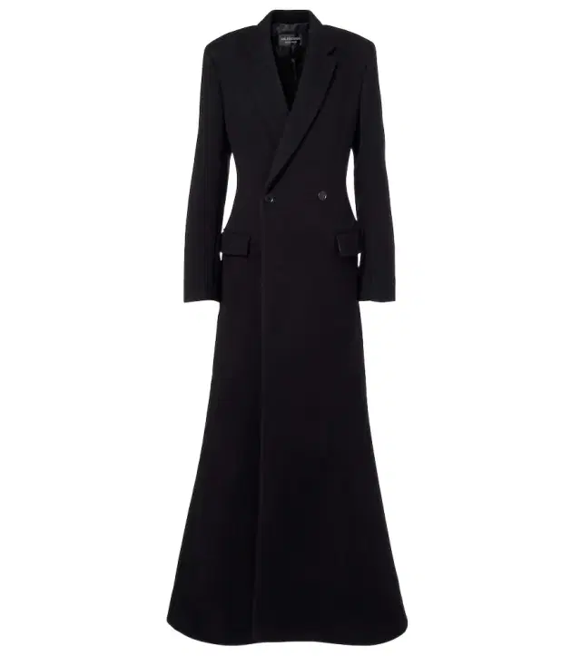 Double-breasted wool coat