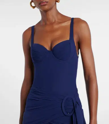 Balenciaga Draped asymmetric jersey minidress | Thumbnail 2