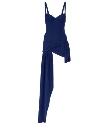 Balenciaga Draped asymmetric jersey minidress | Thumbnail 1