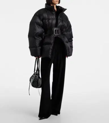 Balenciaga Hourglass belted down jacket | Thumbnail 4 Balenciaga Hourglass belted down jacket | Thumbnail 4
