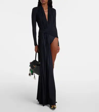 Balenciaga Asymmetric draped minidress | Thumbnail 2