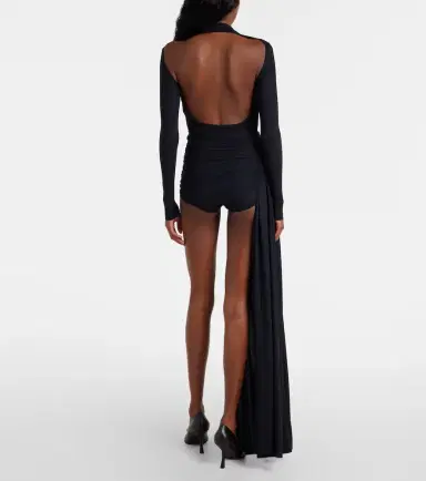 Balenciaga Asymmetric draped minidress | Thumbnail 4
