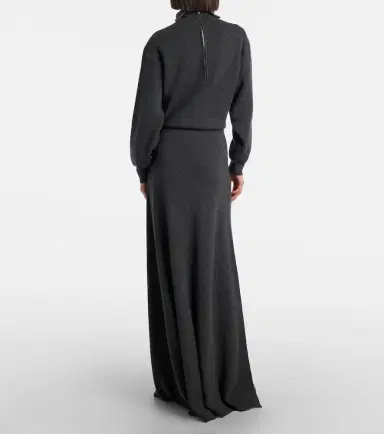 Balenciaga High-rise wool maxi skirt | Thumbnail 4 Balenciaga High-rise wool maxi skirt | Thumbnail 4
