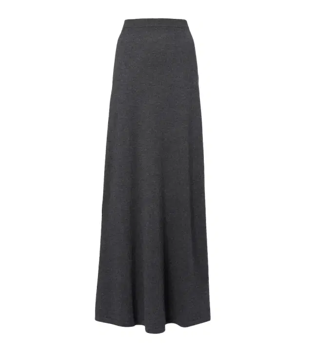 High-rise wool maxi skirt