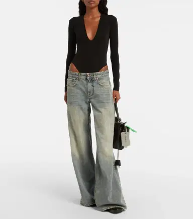Balenciaga V-neck bodysuit | Thumbnail 2 Balenciaga V-neck bodysuit | Thumbnail 2
