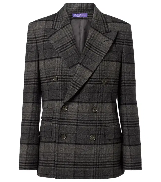 Ralph Lauren Collection Kent checked double-breasted wool jacket