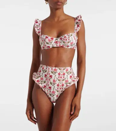 Agua by Agua Bendita Jengibre floral bikini bottoms | Thumbnail 2