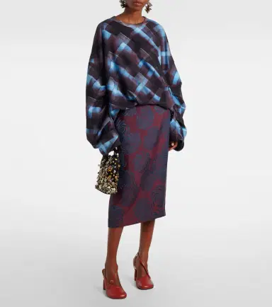 Dries Van Noten Checked cotton sweatshirt | Thumbnail 4
