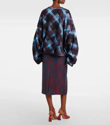 Dries Van Noten Checked cotton sweatshirt | Thumbnail 5