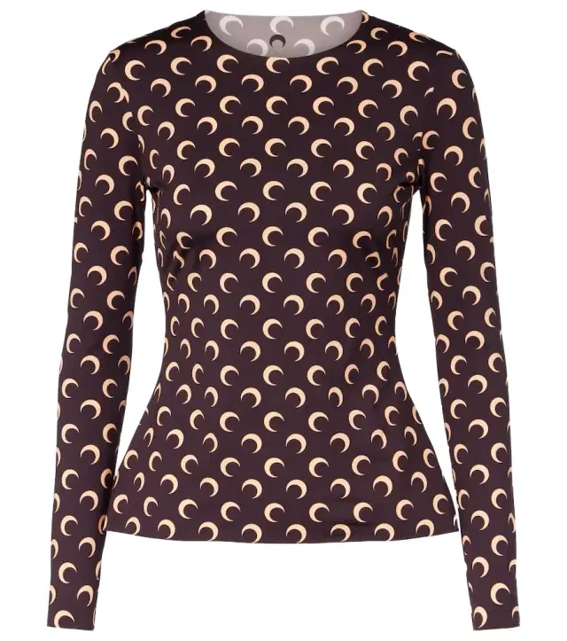Marine Serre All Over Moon jersey top