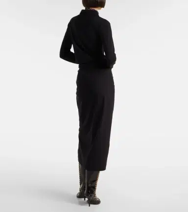 Dries Van Noten Gathered cotton jersey midi skirt | Thumbnail 2