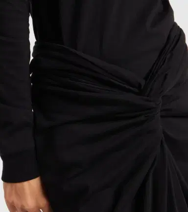 Dries Van Noten Gathered cotton jersey midi skirt | Thumbnail 4