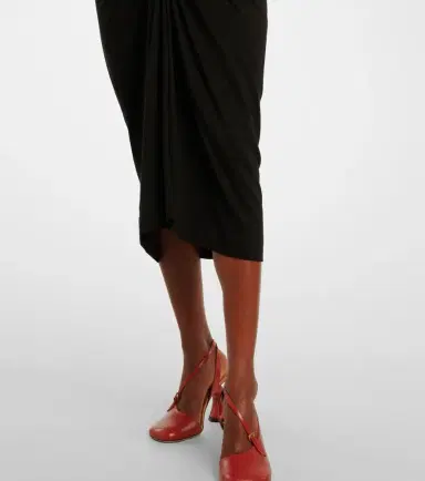Dries Van Noten Gathered cotton jersey midi skirt | Thumbnail 5