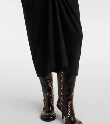 Dries Van Noten Gathered cotton jersey midi skirt | Thumbnail 6