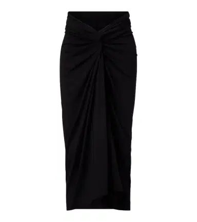 Dries Van Noten Gathered cotton jersey midi skirt | Thumbnail 1