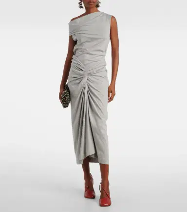 Dries Van Noten Draped cotton jersey top | Thumbnail 4