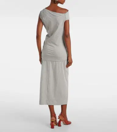 Dries Van Noten Draped cotton jersey top | Thumbnail 6