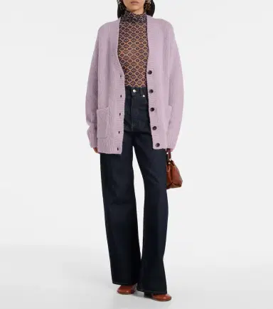 Dries Van Noten Alpaca and wool-blend cardigan | Thumbnail 3