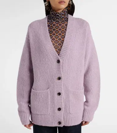 Dries Van Noten Alpaca and wool-blend cardigan | Thumbnail 4