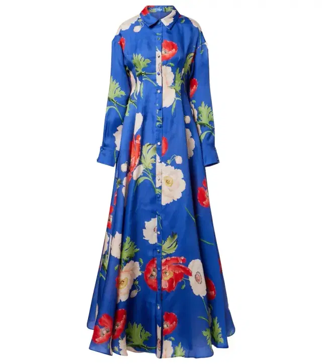 Josephine floral silk gown