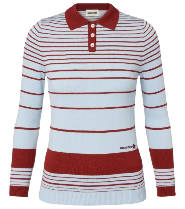 Shushu/Tong triped polo sweater