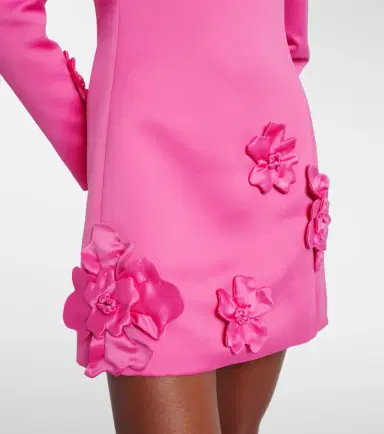 Leo Lin Aliza floral-appliqué minidress | Thumbnail 4 Leo Lin Aliza floral-appliqué minidress | Thumbnail 4