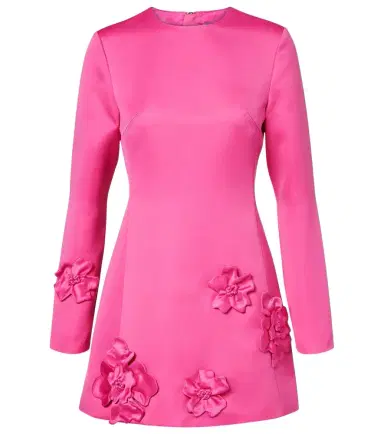 Leo Lin Aliza floral-appliqué minidress | Thumbnail 1 Leo Lin Aliza floral-appliqué minidress | Thumbnail 1