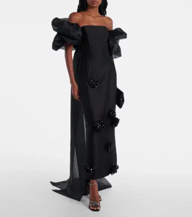 Leo Lin Zayna sequined gown and cape set | Thumbnail 3