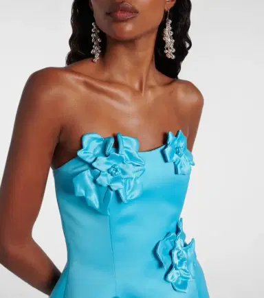 Leo Lin Rosario floral-appliqué bustier dress | Thumbnail 4 Leo Lin Rosario floral-appliqué bustier dress | Thumbnail 4