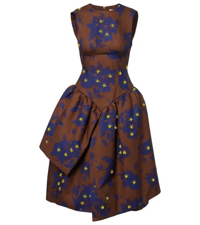 Shushu/Tong Floral cotton midi dress