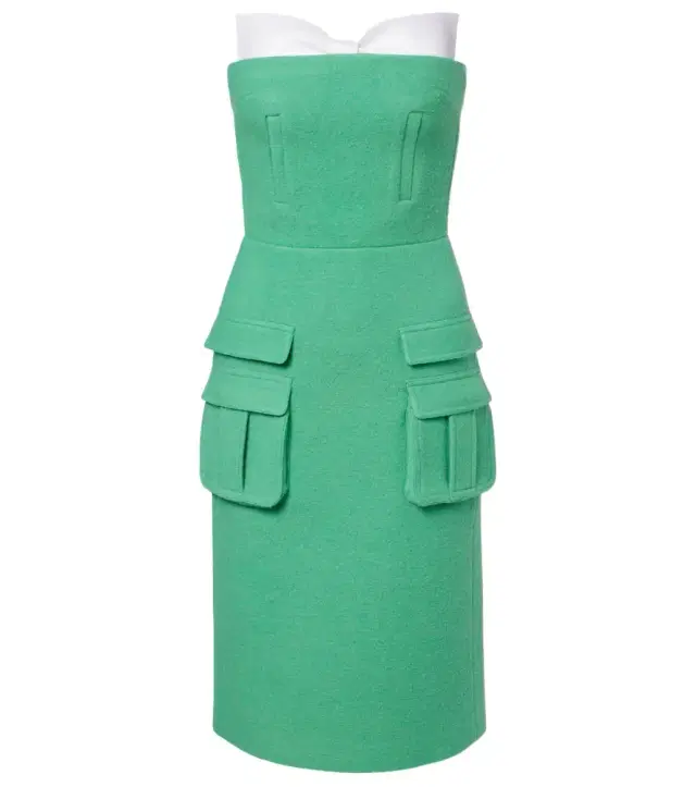 Shushu/Tong Bow-detail wool midi dress