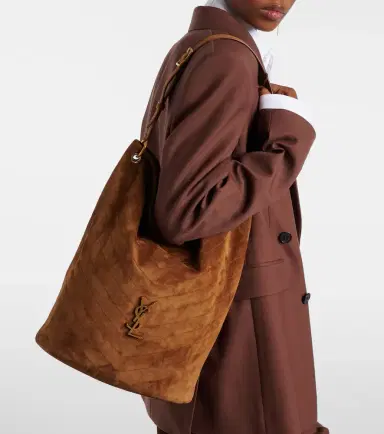 Saint Laurent Niki Cassandre suede bucket bag | Thumbnail 5 Saint Laurent Niki Cassandre suede bucket bag | Thumbnail 5