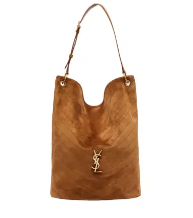 Saint Laurent Niki Cassandre suede bucket bag | Thumbnail 1 Saint Laurent Niki Cassandre suede bucket bag | Thumbnail 1
