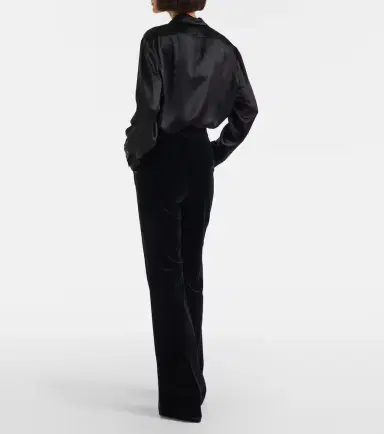 Max Mara Vetrino cotton velvet flared pants | Thumbnail 2