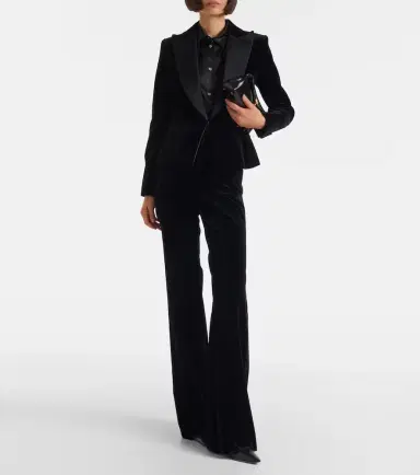 Max Mara Vetrino cotton velvet flared pants | Thumbnail 3