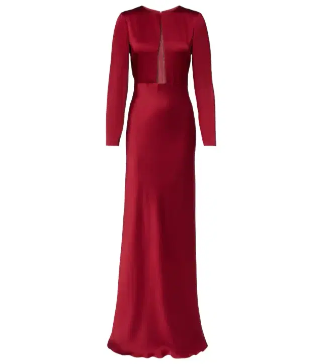 Max Mara Bird satin maxi dress
