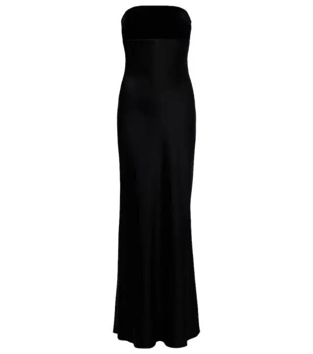 Max Mara Baia velvet-trimmed satin bustier gown