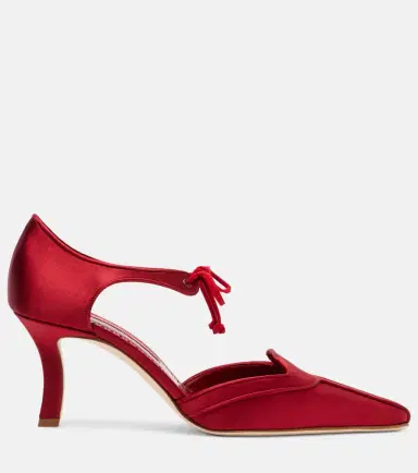 Manolo Blahnik Orata 70 satin pumps | Thumbnail 2